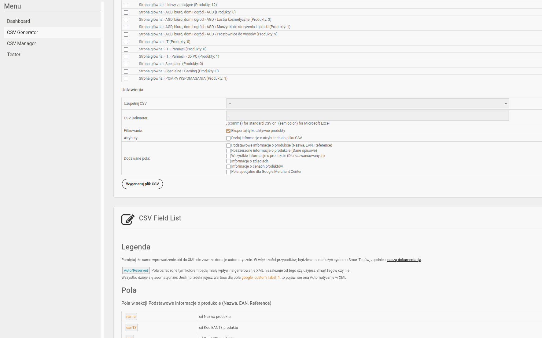 CSV Manager dla PriceWars II